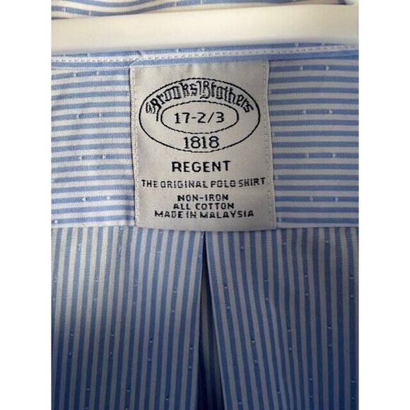 NWOT Brooks Brothers Regent Mens Striped Long Sleeve Button Up Shirt 17 2/3 - Picture 4 of 8